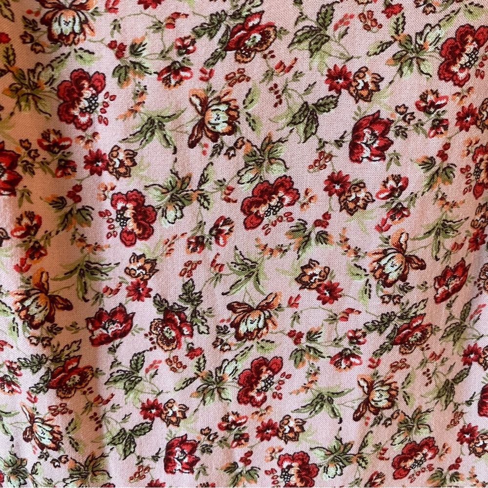 Xhilaration Floral Spaghetti Strap Pink Flutter Sundress - Size Medium - Picture 4 of 11